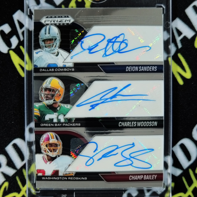 2025 Panini Prizm Black Deion Sanders Charles Woodson Champ Bailey 