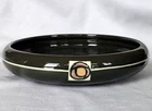 Large 12" Weller Pottery Rosemont Pattern Console Bowl w 3 Feet Dark Green