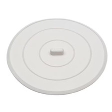 Universal 5 in. Flat Suction Sink Stopper Durable White Rubber Seal - NEW