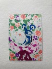 Original Snail ACEO Painting Whimsical Blue Snail Pink Mushroom Mini Art Floral — photo 3