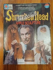 Vintage 1975 Vincent Price Shrunken Head Apple Sculpture Kit by Milton Bradley