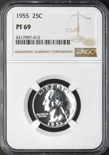 1955 Washington Silver Quarter - NGC PF69 - ✪COINGIANTS✪