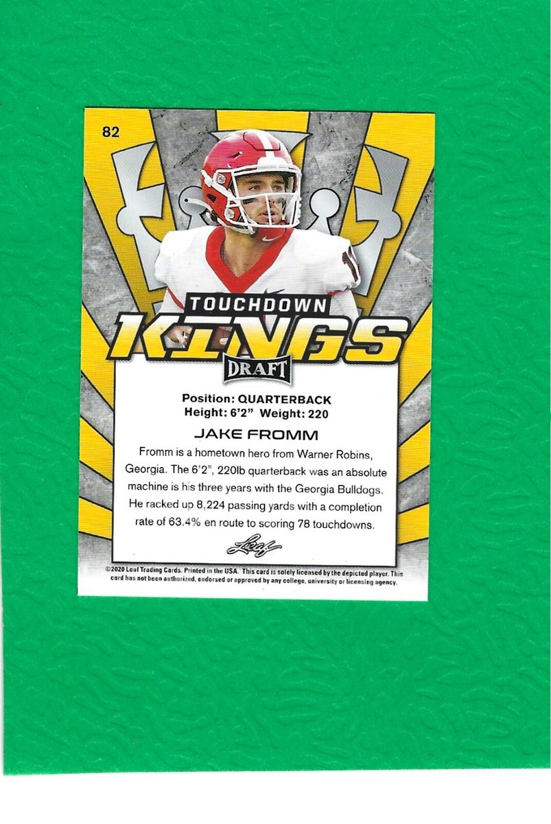 2020 Leaf Draft Football RC TOUCHDOWN KINGS Jake Fromm #82 Georgia