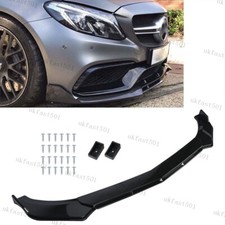 For BENZ A Class AMG W204 C63 Black Front Bumper Splitter Lip Chin Spoiler