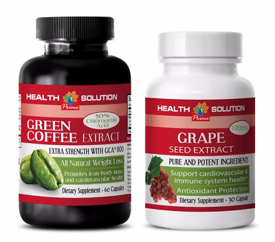 Weight loss mood enhancer - GREEN COFFEE EXTRACT   GRAPE SEED EXTRACT COMBO 