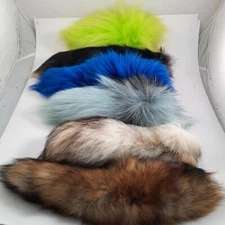 Coyote Red Fox Tail Tanned Crafts Real USA Fur Tails Harley parts Fly Tying