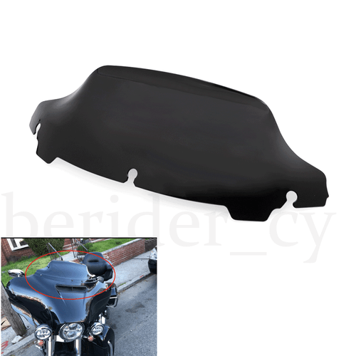 7" Windshield Windscreen Black For Harley Electra Street Glide FLHX FLHT Touring - Picture 4 of 7