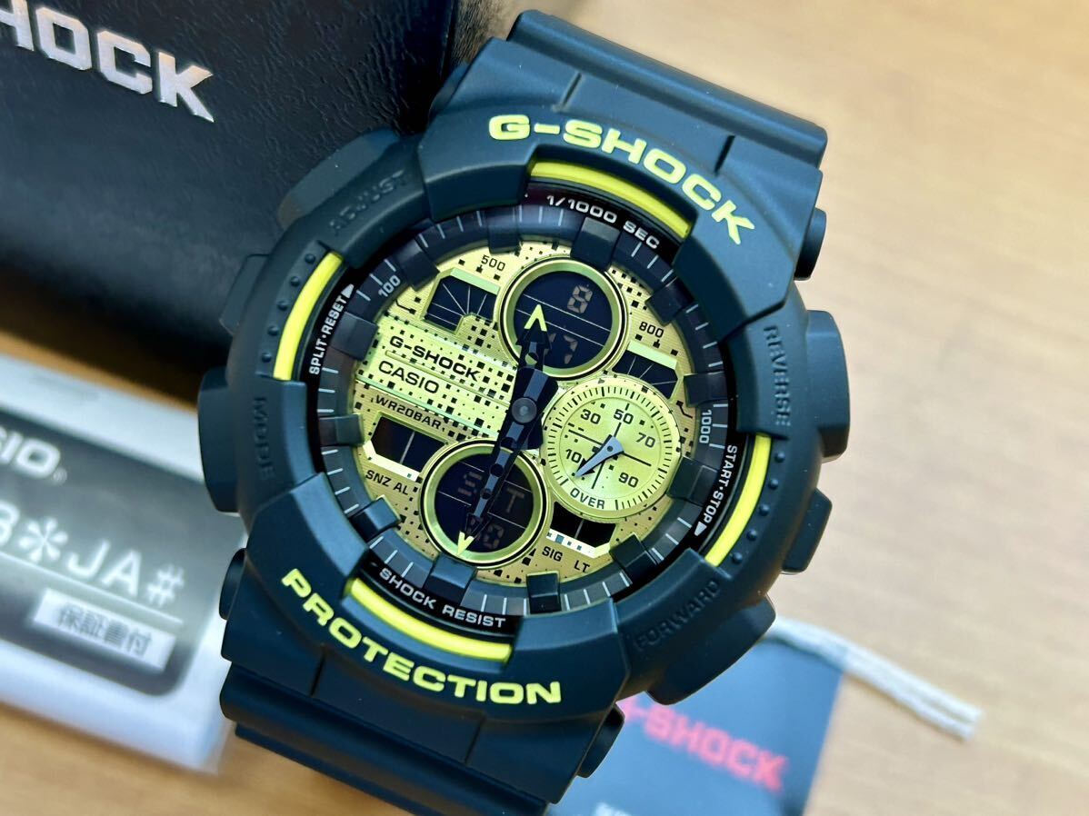 CASIO G-SHOCK GA-140DC-1AJF Black x Yellow Men's Wrist Watch