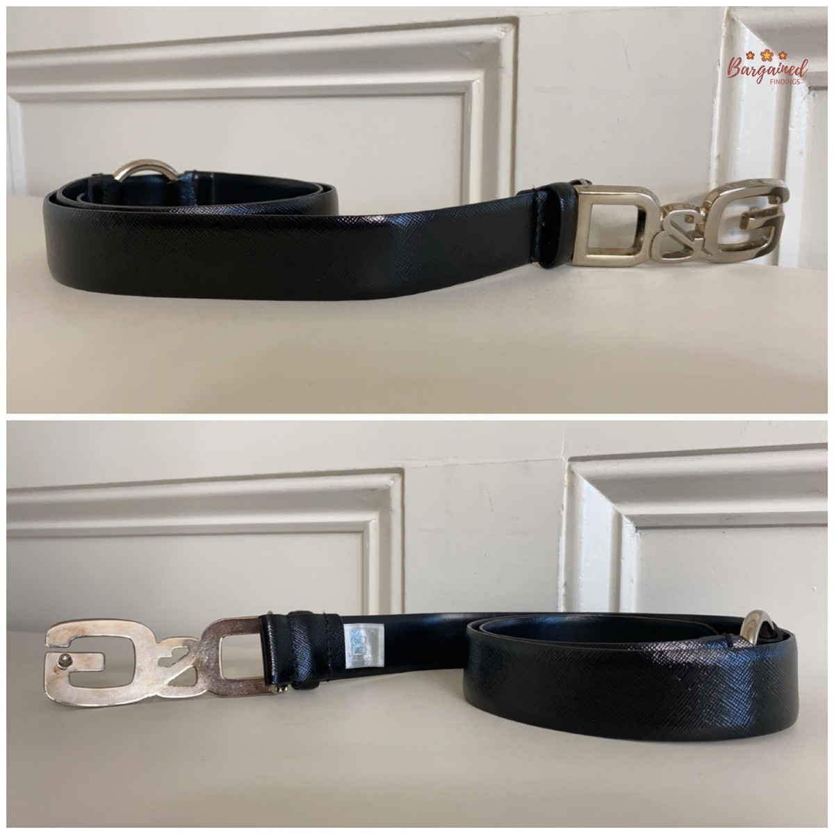 Authentic Dolce & Gabbana Black Patent Leather Silver D&G  display picture 3