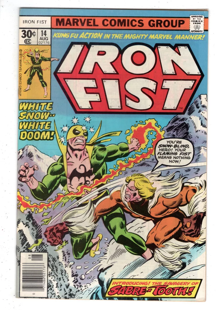 Iron Fist #14 (Marvel, 8/77) CGC 3.0 G/VG (1st appearance SABRETOOTH) KEY