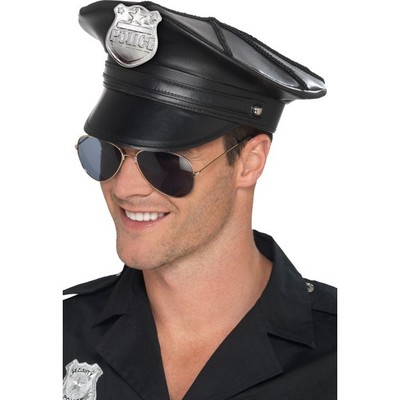 Cappello polizia deluxe uomo donna poliziotto poliziotta Costume Accessorio  | eBay