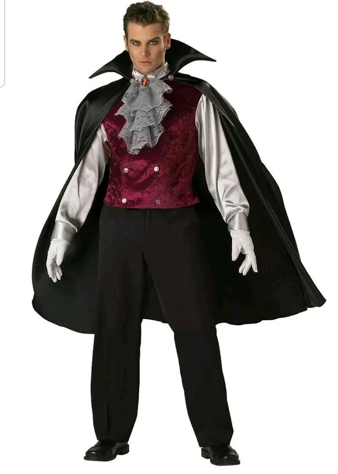Disfraz Clásico Vampiro Drácula Deluxe Premium NUEVO Halloween Grande Incharacter Foto 2 de 4
