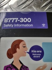 Flugzeug Safety Card Air New Zealand Boeing777-300 Flugsicherheitskarte