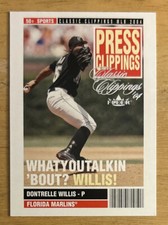 2004 Fleer Classic Clippings Press Dontrelle Willis #7PC Marlins Pitcher O/C
