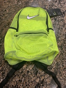 neon green nike backpack
