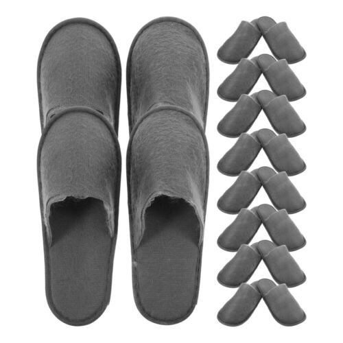 10 Pairs Disposable Slippers Hotel Accessories One-off Vacation Men and Women