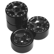 4pcs Metal Alloy Beadlock Wheel Rims For Axial SCX24 RC Micro Crawler