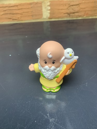Figurina Fisher Price Little People Noah gialla con colomba 2013 - Foto 6 di 6