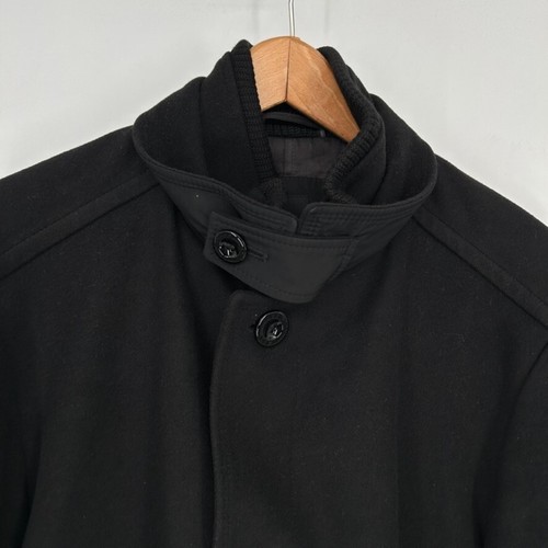 Hugo Boss Coat Mens 40 Black Wool Cashmere Coxtan 1 Single Breasted - Picture 2 of 10