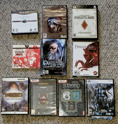 Lot of 10) Windows PC-DVD & PC-CD Computer Games Adventure Games