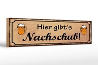 Holzschild Spruch 46X10 Cm Alkohol Bier Gibt Es Nachschub Deko Schild