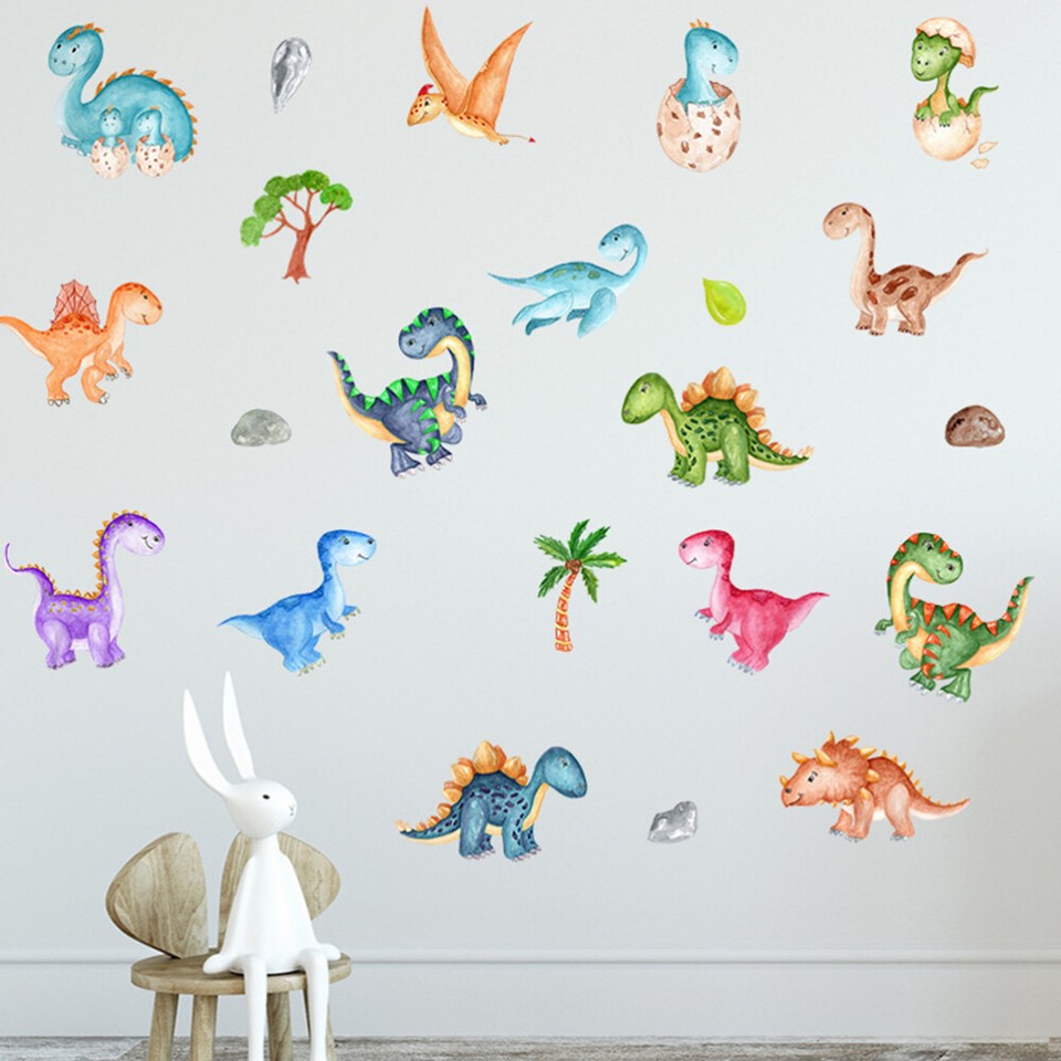 Home Sticker Dinosaur Wall Wallpaper Nursery Stickers Cartoon Decals eBay
