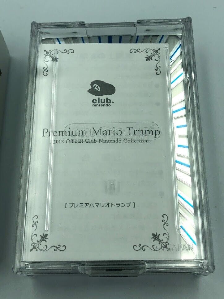 Club Nintendo Premium Mario Trump Playing Cards gold & clear