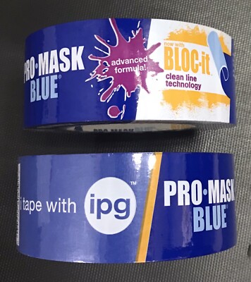 Intertape Premium ProMask with BLOC-It Blue Painters Tape  2'' X 60 Yard  2 ROLLS