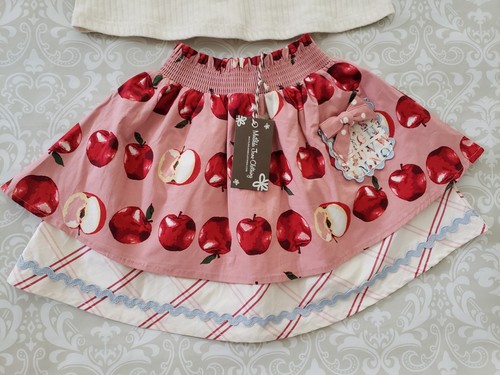 Matilda Jane 6 Heart to Heart Apple Pull On Skirt Take Note Top Back School NEW - Picture 2 of 5