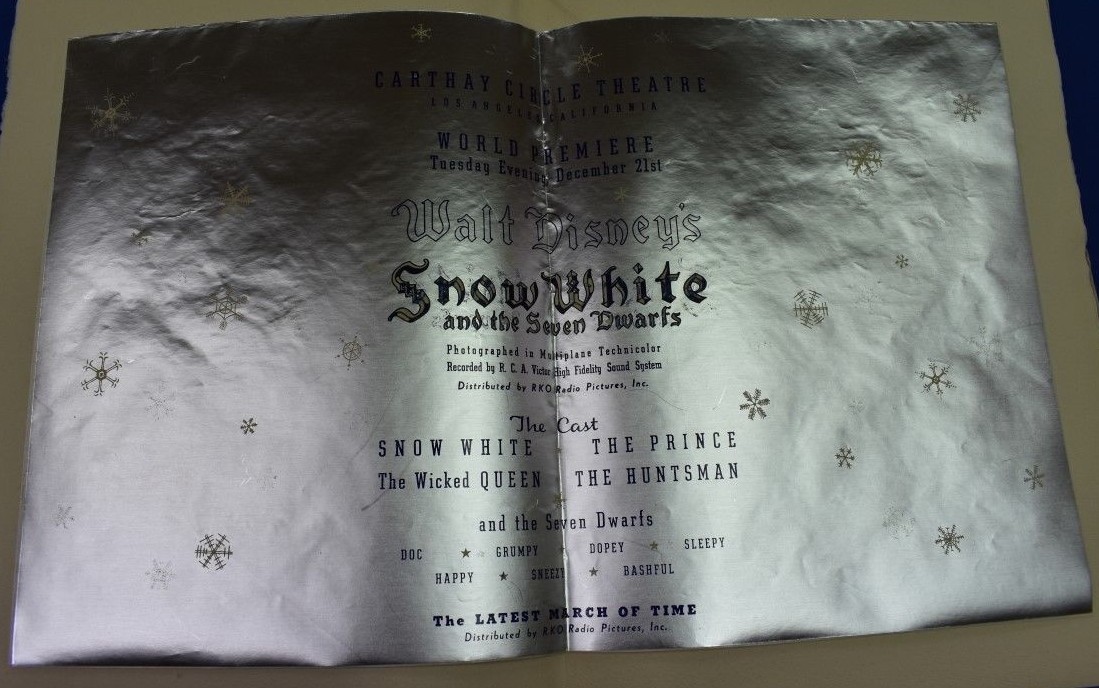 SNOW WHITE AND THE 7 DWARFS 1937 DECEMBER WALT DISNEYS PREMIERE PROGRAMME image 2