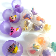 Lot of Squinkies Mini Rubber Figures With Plastic Cases Assorted Items 14 pcs.