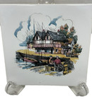 Nautical Tile Trivet Hot Plate Silent Butler Fishing Village Holland Vintage