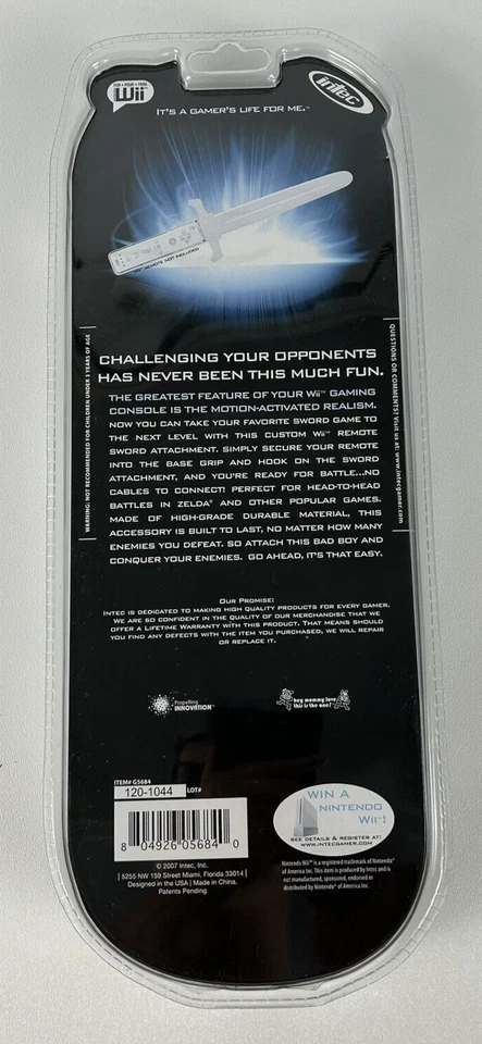 Intec Z-Sword Remote Attachment for Wii Remote Not Included NEW - Image 2 of 2