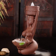 Incense Burner Beauty Statue Creative Table Decoration Fun Zisha Tea Pet Girl