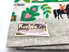 VTG Kay Dee Designs Linen Tea Towel Dutch Folk Art Signed J. Ayers NWT