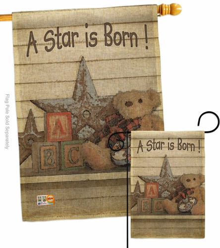 A Star is Born Arpillera Jardín Bandera Celebración Nuevo Pequeño Regalo Patio Casa Banner - Imagen 4 de 19
