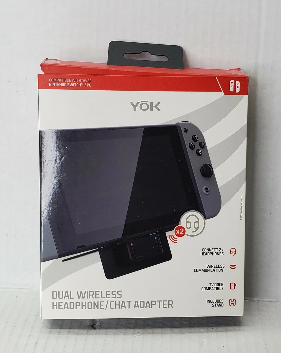Yok Dual Wireless Headphone Chat Audio Bluetooth Adapter for