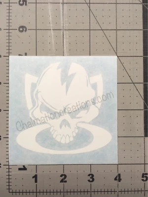 CHALMATION CREATIONS New Oakley SI Skull Vinyl Decal Rub On Die Cut Sticker