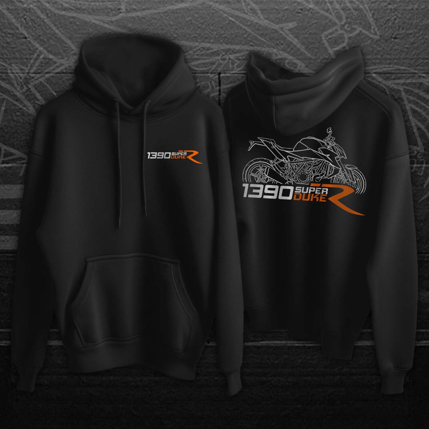 KTM 1390 Super Duke 2024 - Sudadera con capucha para motociclistas StreetFighter