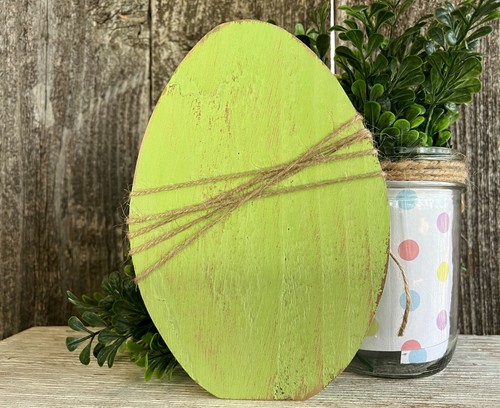 EASTER Egg Tiered Tray Farmhouse Decor Rustic Wood Spring Shelf Sitter HP 7" - Picture 5 of 9