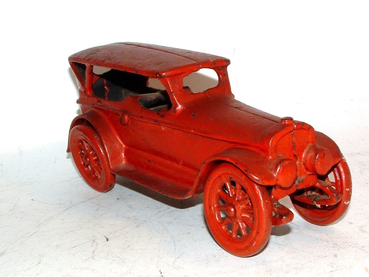 * VINTAGE CAST-IRON TOY RED CAR 8 3/4" LONG ! | eBay