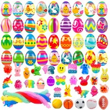 36 Pack Prefilled Easter Eggs with Fidget Toys Bright Colorful Easter Eggs Pr...