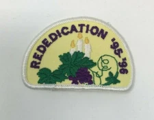 PATCH GSA Girl Scouts Rededication '95 '96 1995 1996 Candles Grapes 
