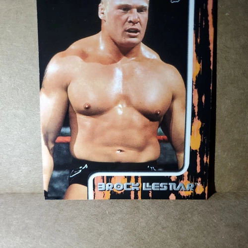 2002 Fleer WWE Royal Rumble Brock Lesnar #4 Rookie RC