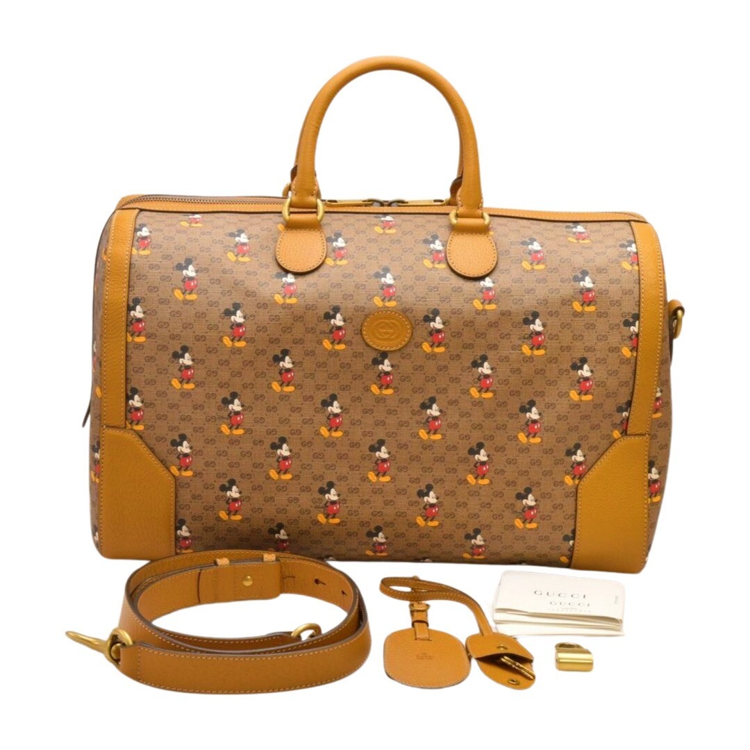★送料込★GUCCIxディズニー ミッキーマウス 2WAY バッグ GUCCI DISNEY Mini GG Supreme Mickey Mouse 2WAY Boston bag
