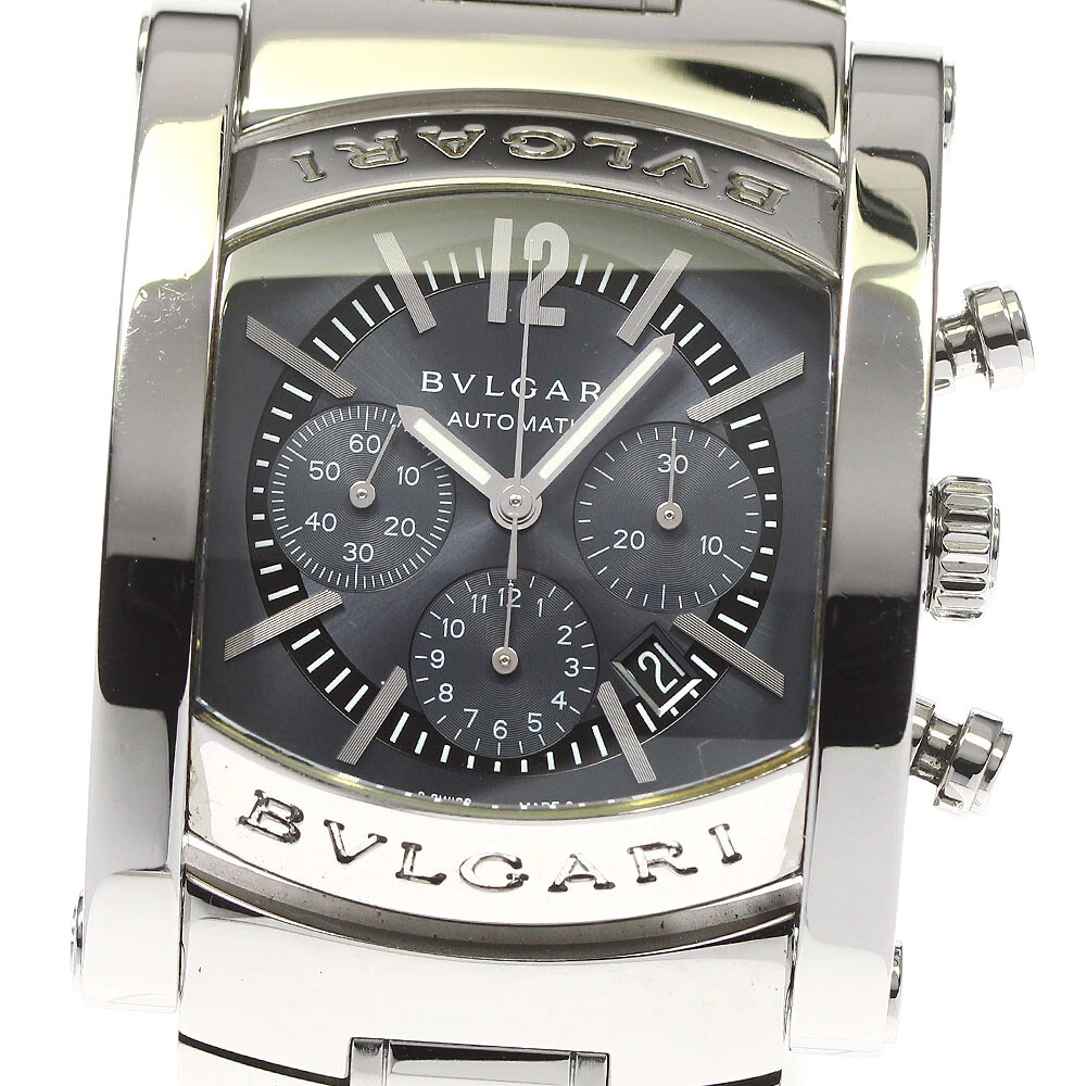 BVLGARI Assioma AA44SCH Chronograph Navy Dial Automatic Men's Watch_735619