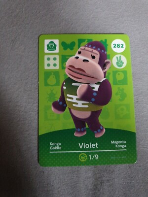 Animal Crossing Amiibo Karte Serie 3 Konga / Violet Nr. 282 EU