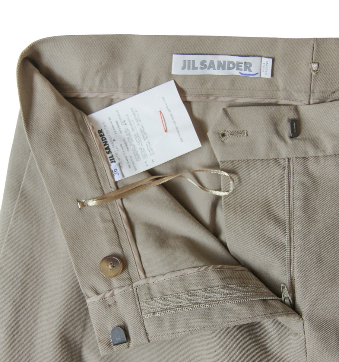 VIP【関税送料無料】希少 JIL SANDER WHITE BEIGE COTTON PANTS Satin wide-leg pants in beige - Jil Sander | Mytheresa