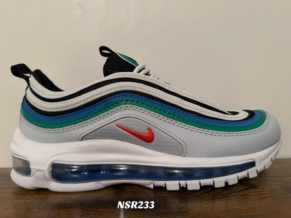 Nike Air Max 97 GS Pure Platinum Light Crimson Size 5 New 921522-031  