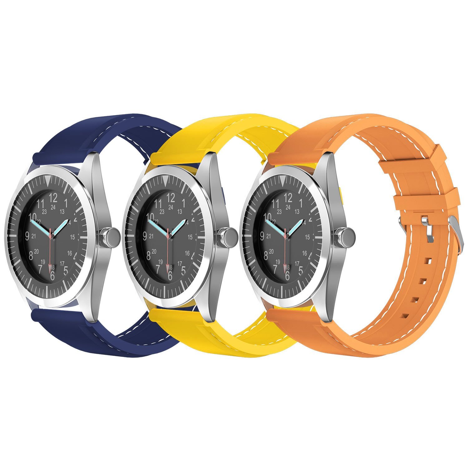 CIYODO Uhrenarmband Halter 16 Stück - Silikon Befestigungsringe